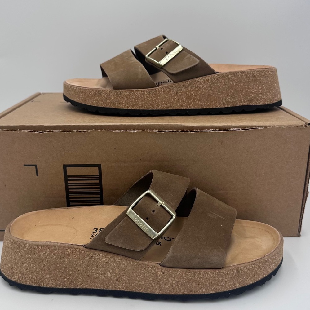 Birkenstock Papillio Sandals Unisex  W7 M 5 (38) Brown Namica Platform Slide